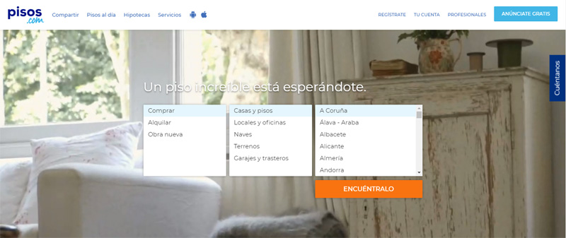 Pisos.com Portal inmobiliario